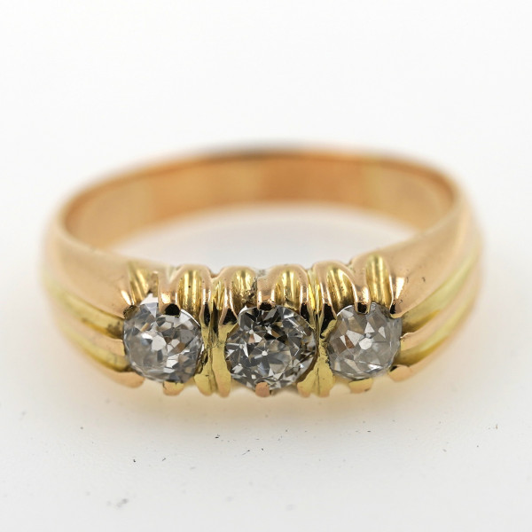Antike Diamant Ring 750 Gold 18 Kt Gelbgold Wert 2200,-