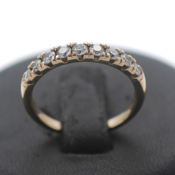 Halbmemory Ring Brillant 0,50 Ct Gold 585 14 Kt Diamant Wert 1250,-