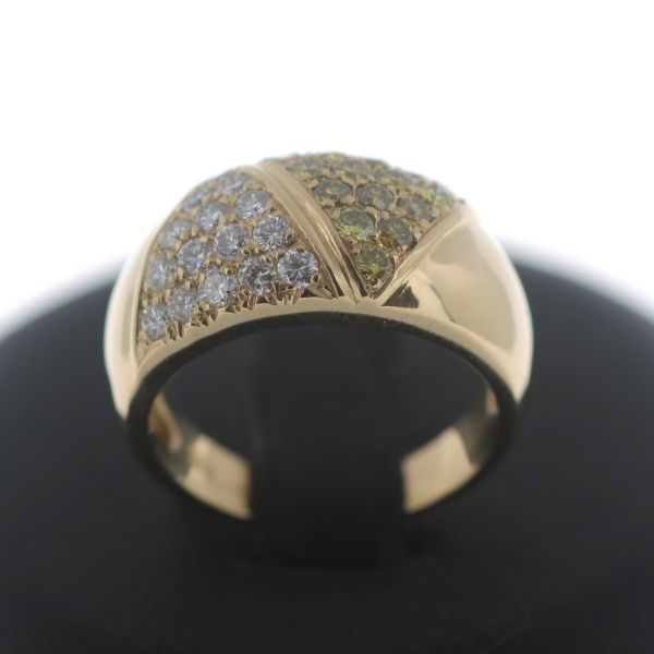 Brillant Ring 750 Gold fancy Diamant 18 Kt Gelbgold Wert 2500,-