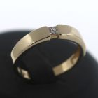 Solitär Diamant Gold Ring 585 14 Kt Gelbgold 0,15 Ct Goldring Damen Wert 720,-