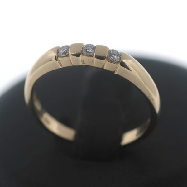 Ring 585 Gold Brillant Diamant 14 Kt Gelbgold Wert 0,15 Ct Wert 620,-