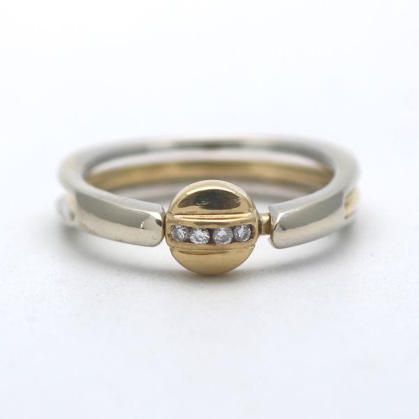 Ring 585 Gold Diamant 14 Kt Bicolor Weißgold Gelbgold Wert 700,-