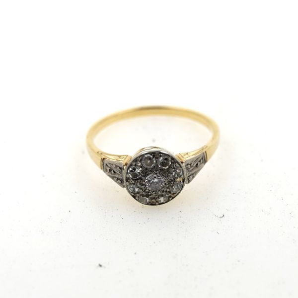 Ring 585 Gold 14 Karat Gelbgold Antik Diamant 0,50 CT Damen Wert 1490,-