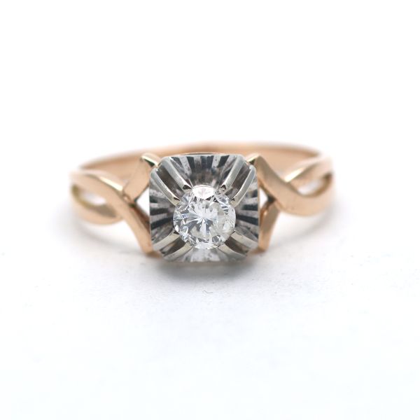 Ring 750 Gold Brillant Diamant 18 Kt Gelbgold Weißgold Wert 1450,-