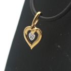 Herz Anhänger 333 Gold 8 Karat Gelbgold Diamant Liebe Love Heart Wert 140,-