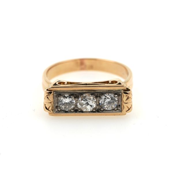 Brillant Ring 585 Gold Diamant 14 Kt Gelbgold Antik Wert 2000,-