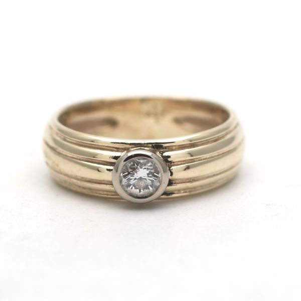 Solitär Diamant Ring 585 Gold 14 kt Gelbgold Brillant Damen Wert 1150,-