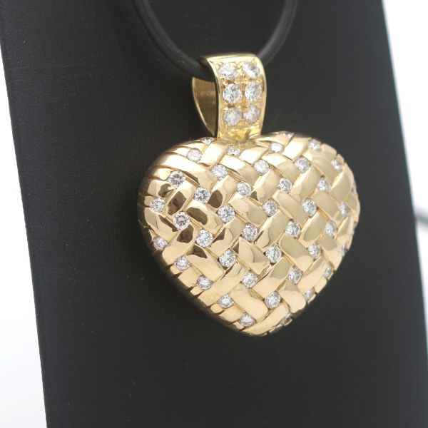 Anhänger Herz Diamant 750 Gold 18 Karat Brillant 2,00 ct Gelbgold Wert 6450,-