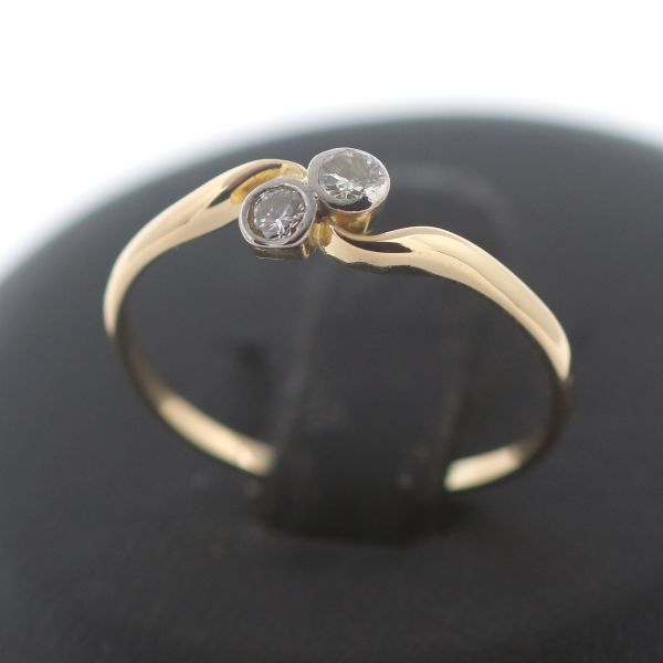 Ring Diamant 585 14 Karat Brillant Diamant 0,10 CT Gold Wert 390,-