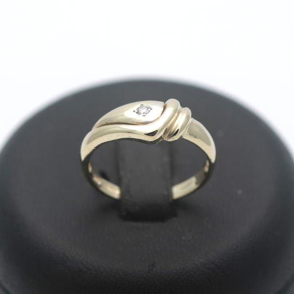 Ring 585 Gold 14 Kt Gelbgold Diamant Brillant Wert 400,-