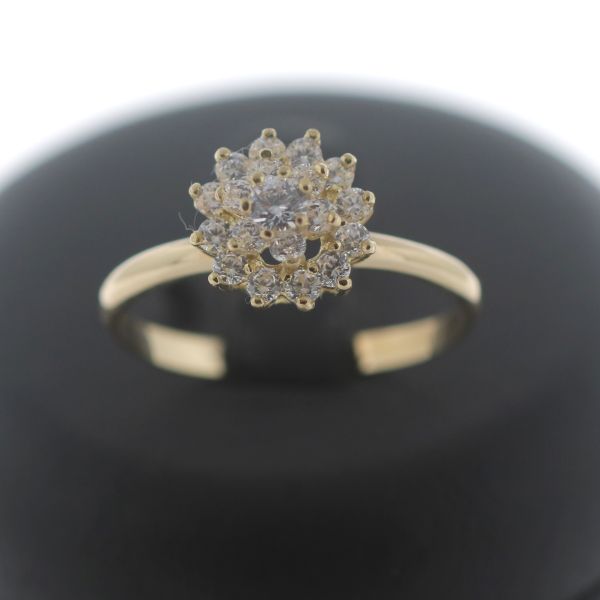 Diamant Brillant Ring 750er Gold 18 Kt Gelbgold 0,90 CT Wert 2199,-