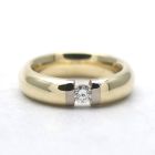 Spann Ring 585 Gold 14 Kt Gelbgold Weißgold Diamant 0,20 CT Brillant Wert 2250,-