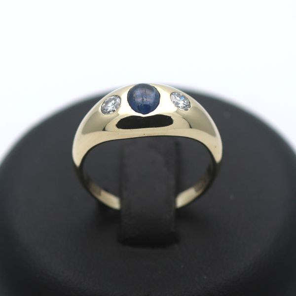 Saphir Diamant Ring 585 Gold 14 Kt Brillant Gelbgold Edelstein Wert 850,-