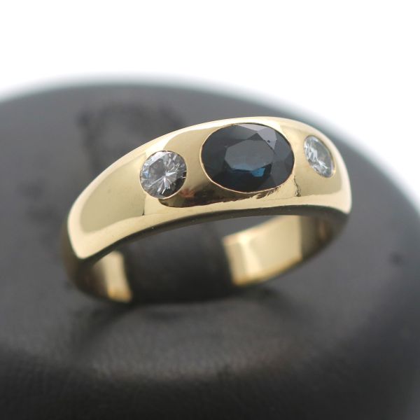 Brillant Saphir Gold Ring 750 18 Kt 0,30 Ct Diamant Goldring Damen Wert 2000,-