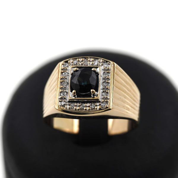Diamant Ring 585 14 Karat Saphir Gelbgold 0,15 ct Wert 1170,-