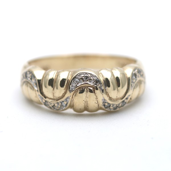 Diamant Ring 333 Gold 8 Karat Bicolor Wert 390,-