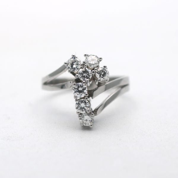 Diamant Ring 585 Gold 14 Kt Brillant 0,70 Ct Weißgold Wert 1600,-