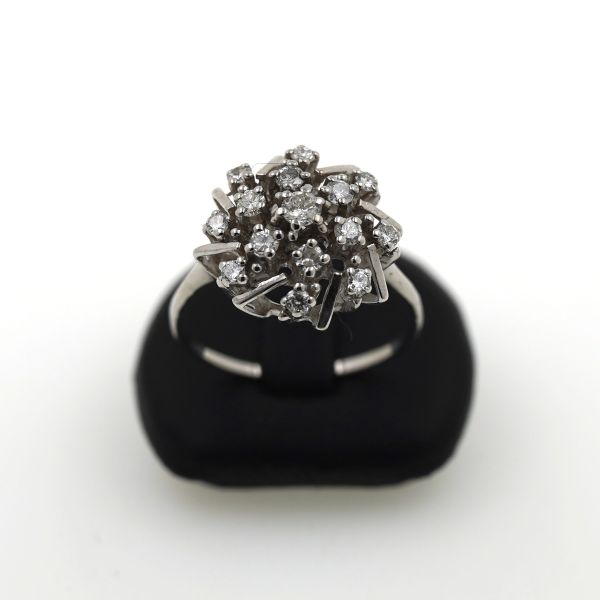 Brilliant Diamant Ring 750er Gold 18 Kt Weißgold Wert 1560,-