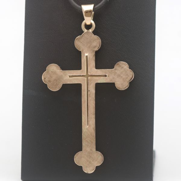 Orthodoxe Kreuz 585 Gold 14 Kt Gelbgold Handarbeit 32,5 Gramm Wert 3840,-