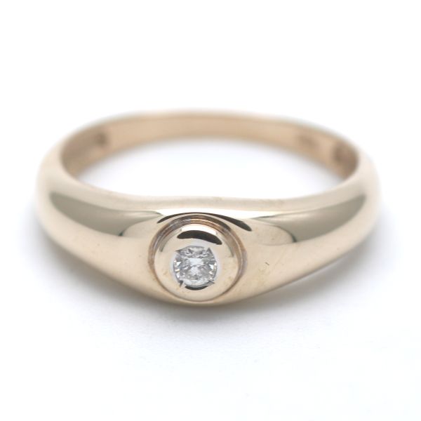 Solitär Brillant Ring 585 Gold Diamant 14 Kt Gelbgold Wert 380,-