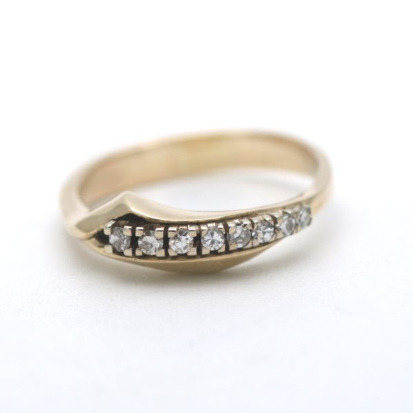 Ring 585 Gold 14 Kt Gelbgold Diamant Brillant 0,25 Ct Wert 960,-