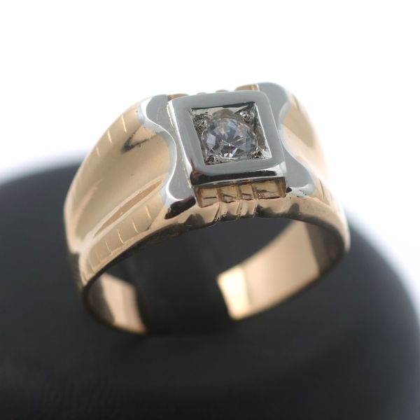 Brillant Ring 750 Gold Diamant 18 Kt Gelbgold Herrenring Wert 3190,-