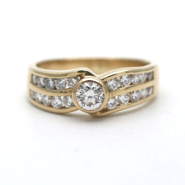1,20 Ct Brillant Ring 750 Gold Diamant 18 Kt Gelbgold Wert 3990,-