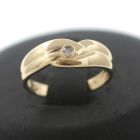 Diamant Gold Ring 585 14 Kt Gelbgold 0,01 Ct Goldring Damen Schlicht Wert 320,-