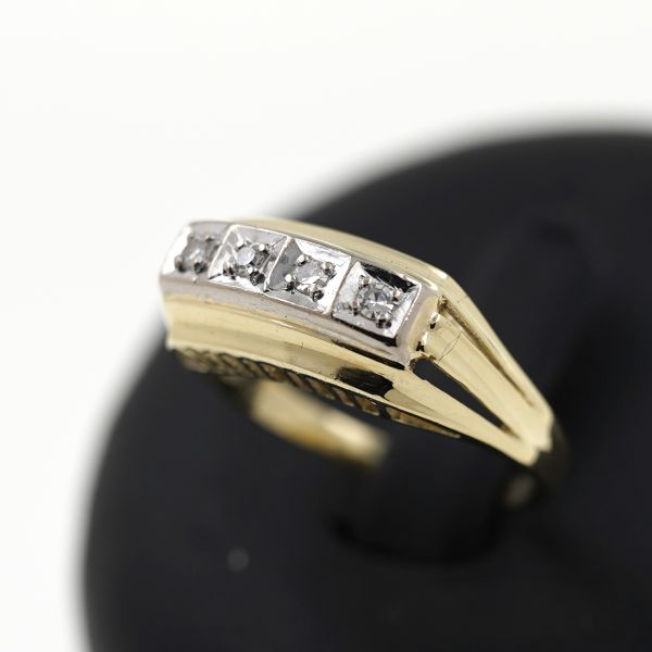 Diamant Ring 0,12 CT 585 Gold 14 Kt Gelbgold Wert 620,-