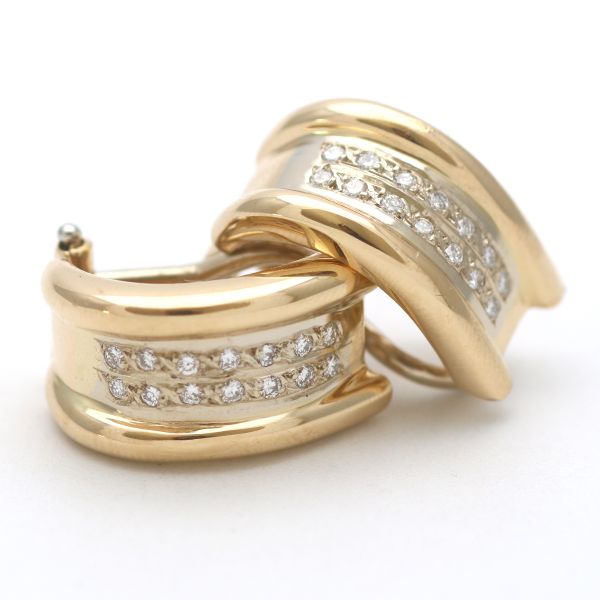 Brillant Creolen 750 Gold 0,50 Ct Diamant Ohrringe Ohrstecker 18 Karat Wert 2750