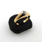 Solitär Diamant Ring 750 Gold 18 Kt Gelb-Weißgold Bicolor Damen Wert 590,-