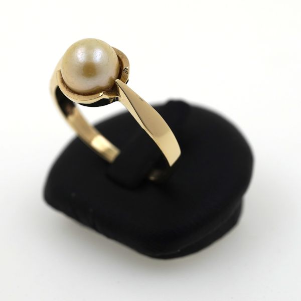 Modischer Perlen Ring 585 Gold 14 Kt Gelbgold Wert 390,-
