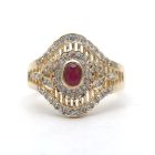 Gold Ring Diamanten 0,25 Ct Gelbgold Rubin Edelstein Wert 950,-