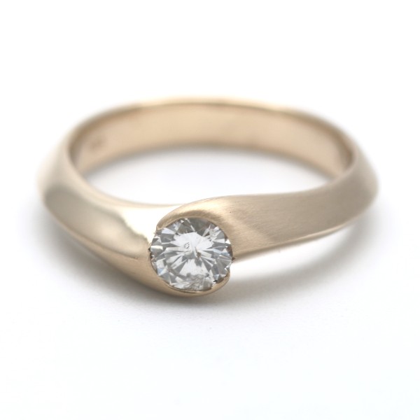 Solitär Brillant Design Ring 585 Gold Diamant 14 Kt Gelbgold Wert 2990,-