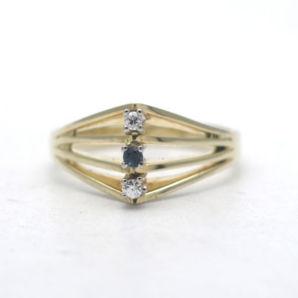 Diamant Saphir Ring 585 Gold 14 Kt Gelbgold Edelstein Wert 700,-