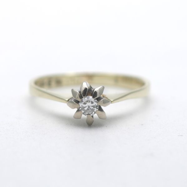 Solitär Brillant Ring 585 Gold Diamant 14 Kt Gelbgold Wert 460,-