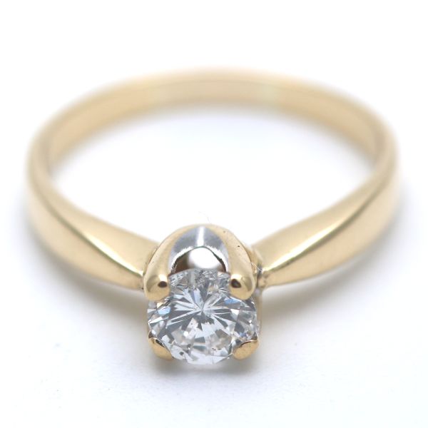 Solitär Brillant Ring 750 Gold Diamant 0,55 Carat 18 Kt Gelbgold Wert 3500,-