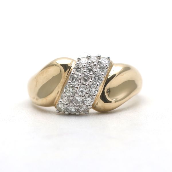 Ring 585 Gold 14 Karat Gelbgold Diamant 0,65 CT Brillant Unisex Wert 1990,-