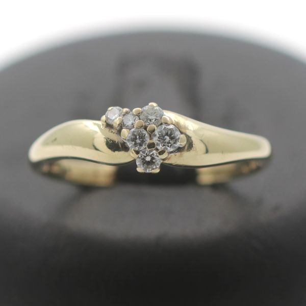 Brillant God Ring 585 14 Kt Gelbgold 0,26 Ct Diamant Damen Goldring Wert 600,-