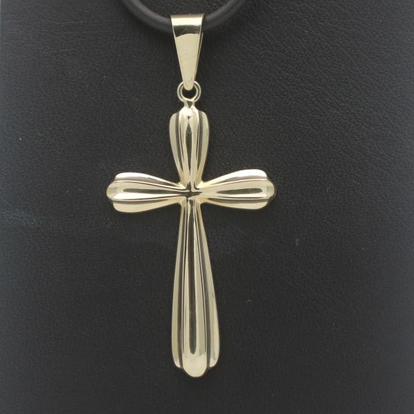 Gold Kreuz Anhänger 585 14 Kt Gelbgold Goldanhänger Glaube Jesus Wert 300,-