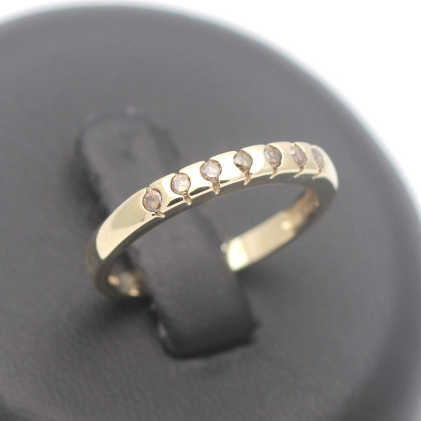 Memory Brillant Ring 375 Gold 9 Kt Gelbgold 0,20 Ct Wert 470,-