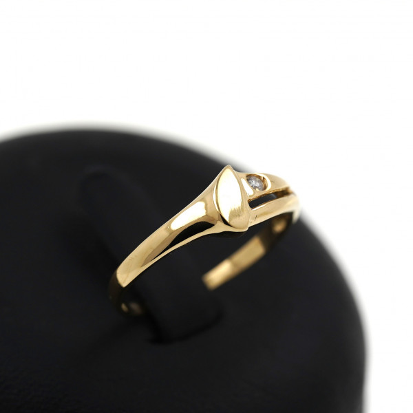 Solitär Brillant Ring 750 Gold 18 Kt Gelbgold Diamant Wert 370,-