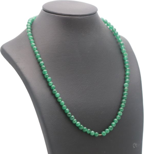 Smaragd Kette für Anhänger 43 cm Damen Perlenkette Smaragdperlen Wert 150,-