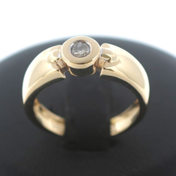 Solitär Diamant Ring 585 Gold 0,15 Ct Gelbgold Brillant 14 kt Wert 750,-