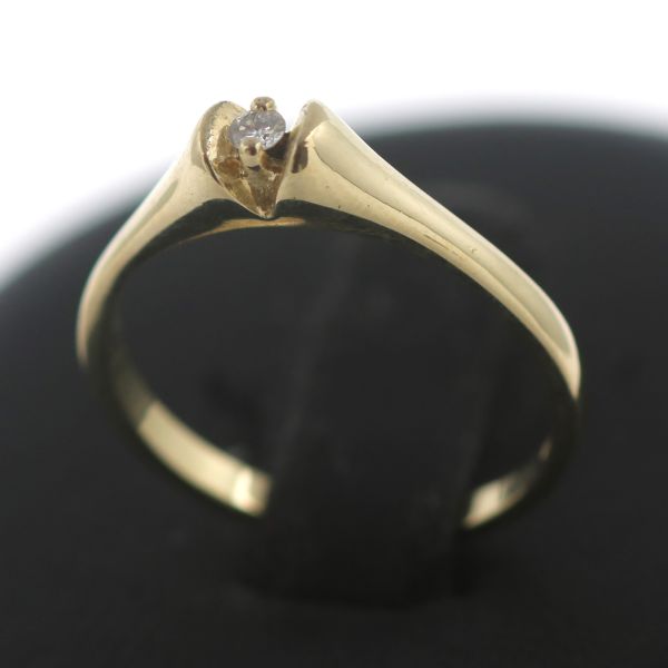 Solitär Diamant Ring 585 Gold 14 Kt Gelbgold Wert 470,-