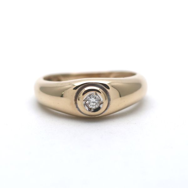 Solitär Brillant Ring 585 Gold Diamant 14 Kt Gelbgold Wert 560,-