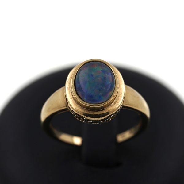 Opal Ring 375 Gold 9 Kt Gelbgold Edelstein Wert 460,-
