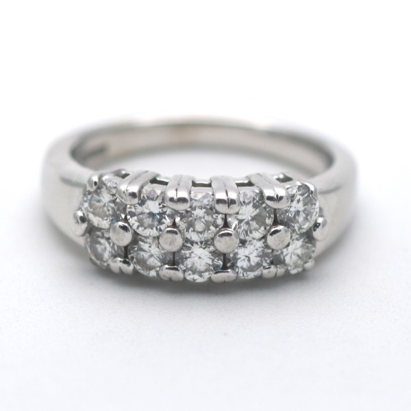 1,00 Carat Brillant Ring 375 Gold 9 Kt Diamant Weißgold Wert 2400,-