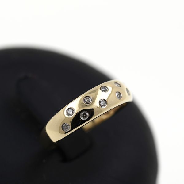 Ring 333 Gold 8 Karat Gelbgold Diamant Brillant Wert 380,-