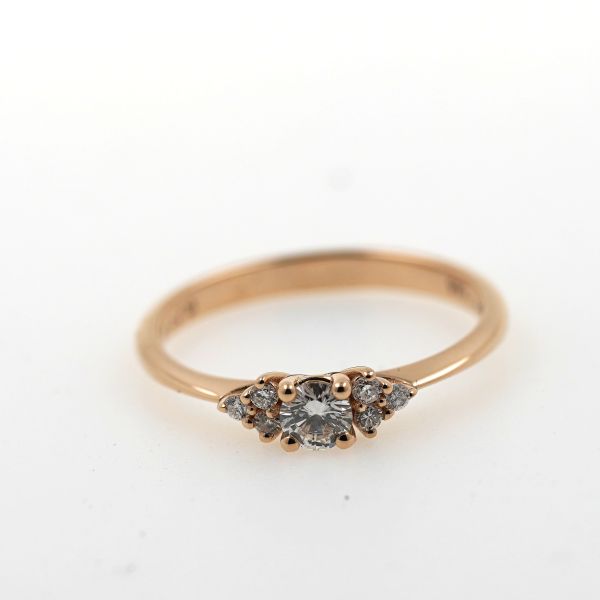 Diamant Ring 585 Gold 0,28 Ct Brillant 14 Kt Roségold Wert 780,-